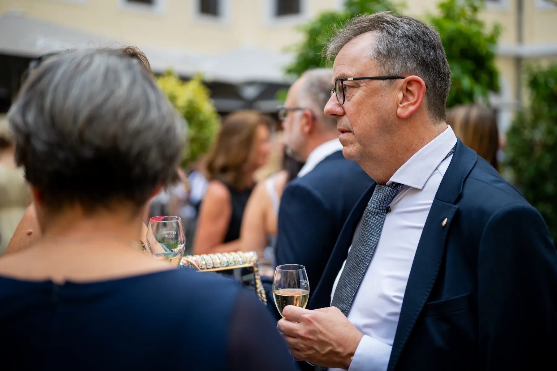 Wolfgang Frick bei einem Empfang